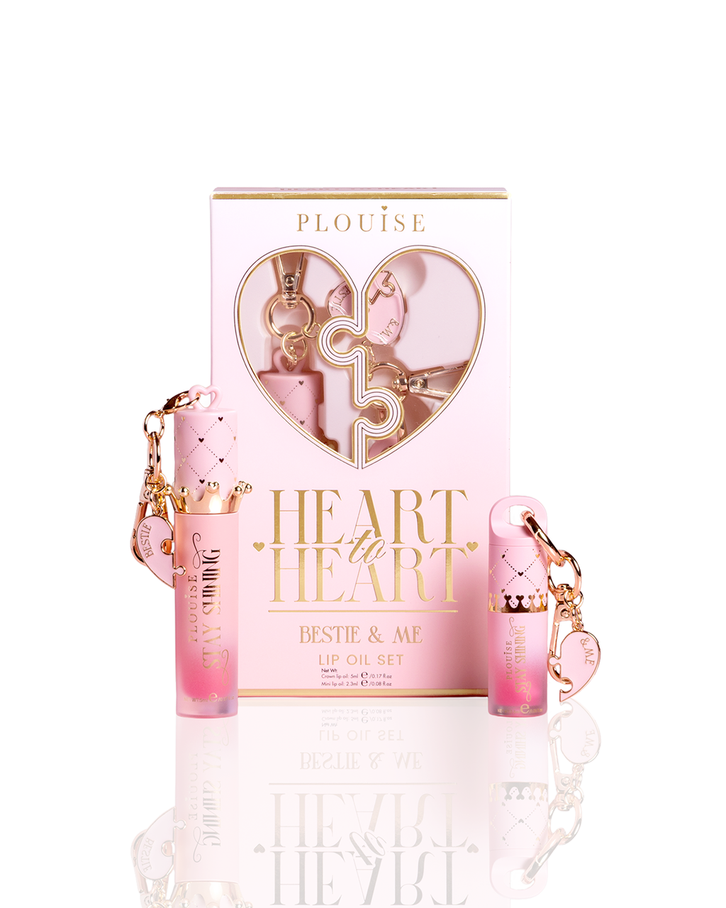 Bestie And Me Heart To Heart Charm Lip Oil Set