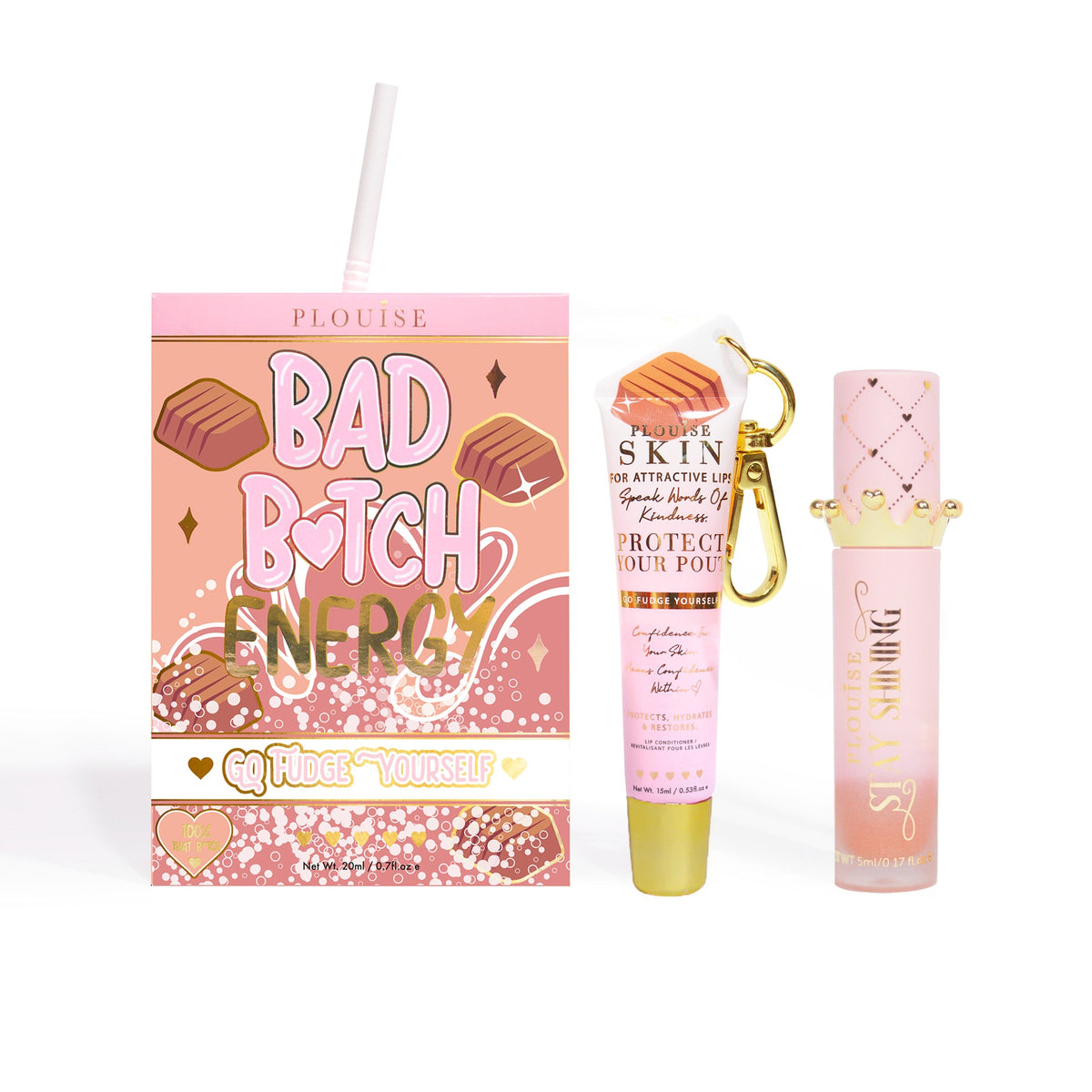 Bad Bitch Energy Lip Conditioner & Lip Oil Duo - Hidden Gems