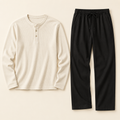Alder Henley & Relaxed Trouser Set - garment flat lay